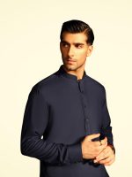 Premium Blue Blended Kameez Shalwar - Image 6