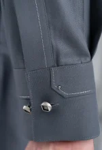 Ash Grey Detailing Kurta Pajama - Image 4