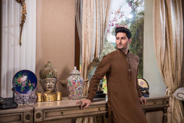 Brown Grace fabric Shalwar kameez - Image 3